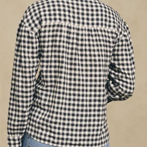 NEW - Faherty Olli Top in Moonlit Gingham - Picture 2 of 4